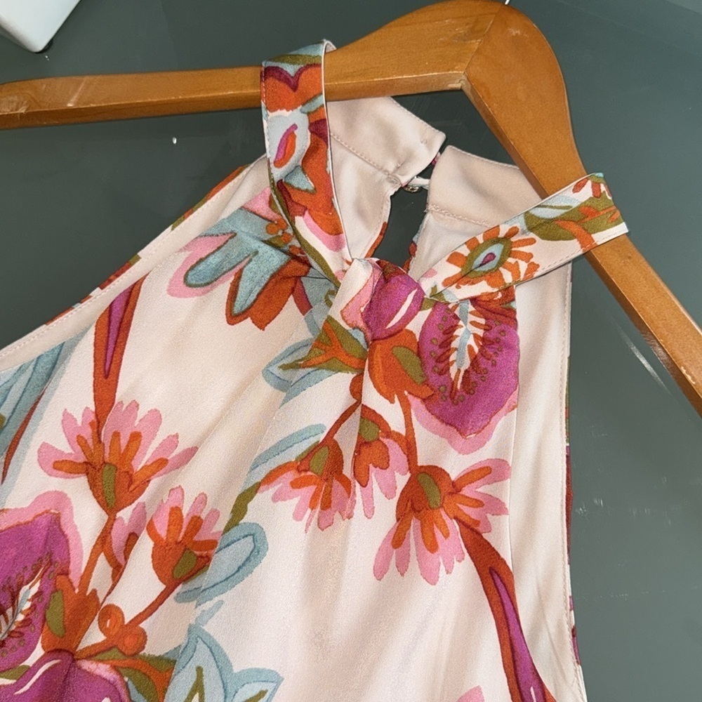 Julia Jordan Slip Dress Julia Jordan Flowy Multicolored Halter Dress  Size 2 - Picture 7 of 11